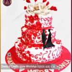 A Taste of Forever Three Tier Wedding Cake in Lahore