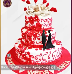 A Taste of Forever Three Tier Wedding Cake in Lahore