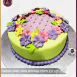 Bursting Blooms Colorful Floral Fondant Cake in Lahore