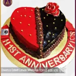 Cherished Delight Heart Shape Choco Strawberry Cake in Lahore