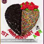 Heart Shape Choco Sprinkles Love Cake in Lahore