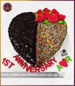 Heart Shape Choco Sprinkles Love Cake in Lahore