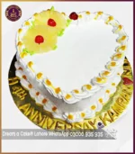 Juicy Joy Heart Shape Pineapple Cake in Lahore