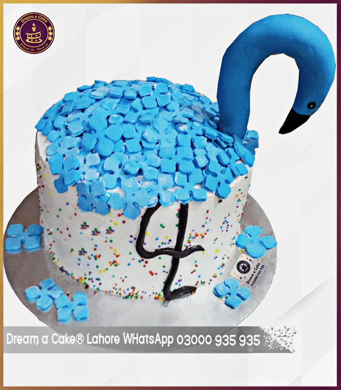 Melody of Decadence Swan Cake in Lahore