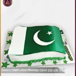 Patriotic Delight Flag Shape Cake in Lahore
