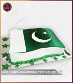 Patriotic Delight Flag Shape Cake in Lahore