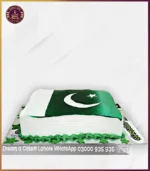 Patriotic Delight Flag Shape Cake in Lahore