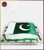 Patriotic Delight Flag Shape Cake in Lahore