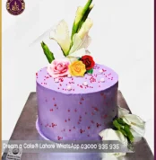 Purple Infused Floral Fusion Cake in Lahore