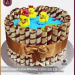 Quack-Tastic Wafer Stick Duck Pond Cake in Lahore