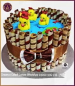 Quack-Tastic Wafer Stick Duck Pond Cake in Lahore