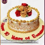 Romantic Petals Anniversary Floral Pattern Cake in Lahore