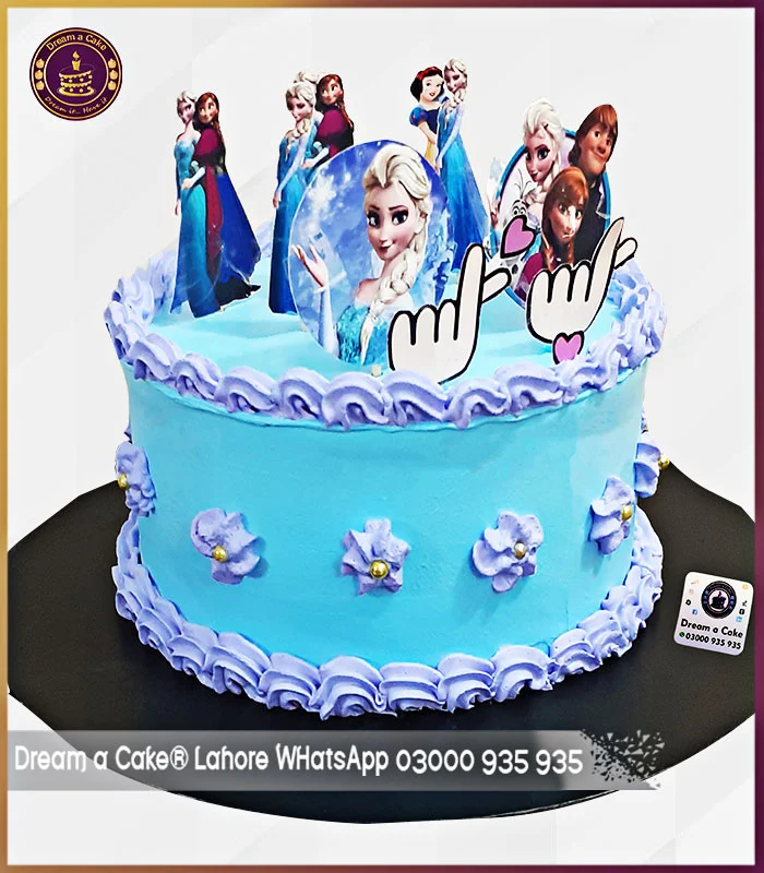 Sparkle and Delight Frozen Princess Theme Cake in Lahore