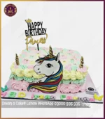 Sparkling Unicorn Cake for Girls' Birthday Celebrations in Lahore