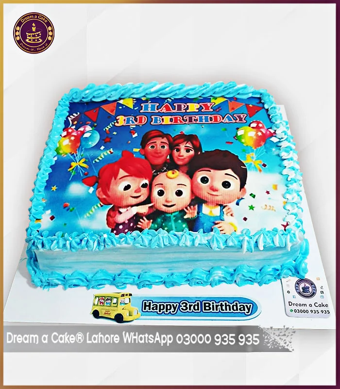 Taste the Fun, See the Theme Cocomelon Picture Cake in Lahore