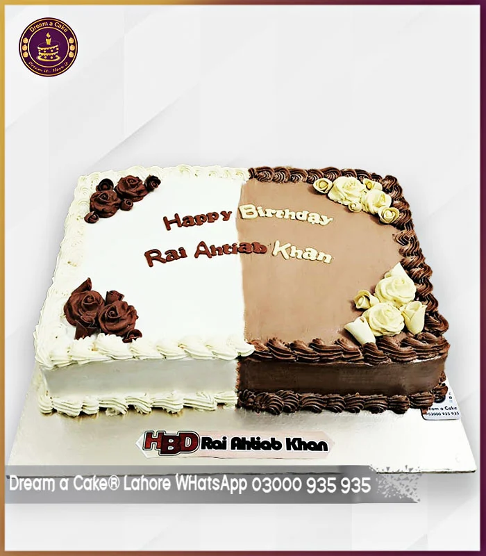 Twin Treat Double Flavour Birthday Cake in Lahore