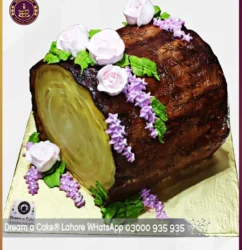 Wooden Wonder Wood Log Shape Cake in Lahore