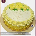 Yellow Delicacy Floral Cake in Lahore