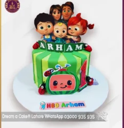 Colorful and Fun Cocomelon Cake for kids in Birthday in Lahore