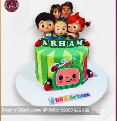 Colorful and Fun Cocomelon Cake for kids in Birthday in Lahore