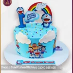 Order Fun-Filled Doraemon Character Rainbow Cake in Lahore