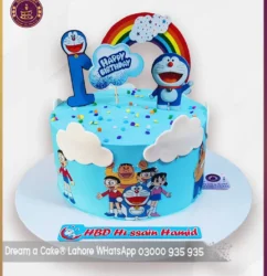 Order Fun-Filled Doraemon Character Rainbow Cake in Lahore
