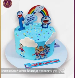 Order Fun-Filled Doraemon Character Rainbow Cake in Lahore