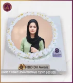 Unique & Charming Green Girl Photo Cake to Celebrate in Style in Lahore