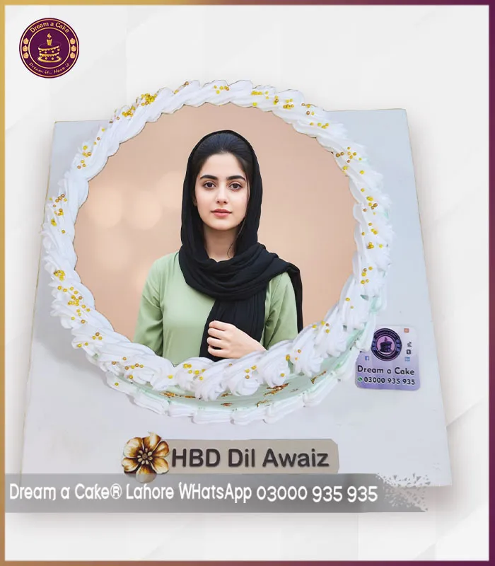 Unique & Charming Green Girl Photo Cake to Celebrate in Style in Lahore