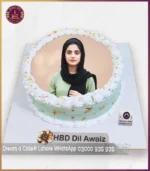 Unique & Charming Green Girl Photo Cake to Celebrate in Style in Lahore