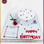 Dream a Cake Lahore Presents Calendar Rose Cake in Lahore
