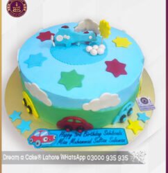 Adventure Cars And Jet Theme Cake In Lahore