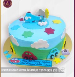 Adventure Cars And Jet Theme Cake In Lahore