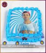 Customized Ironman& Blue Theme Birthday Picture Cake in Lahore