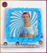 Customized Ironman& Blue Theme Birthday Picture Cake in Lahore