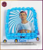 Customized Ironman& Blue Theme Birthday Picture Cake in Lahore