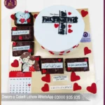 Unique Husband and Papa Calendar Cake with Brownies in Lahore