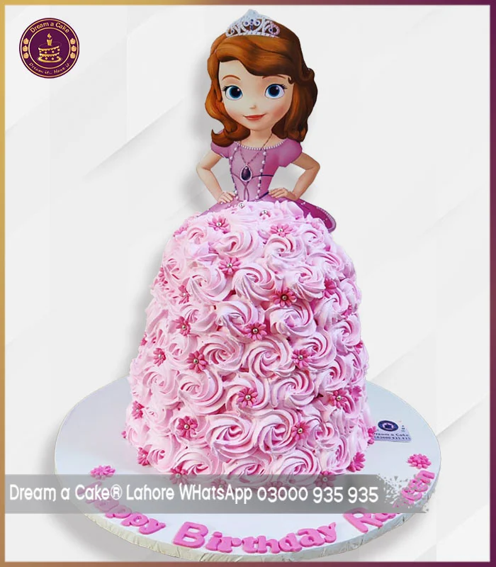 Magical Pink Sophia Doll Cake in Lahore–A Fairytale Delight in Every Slice