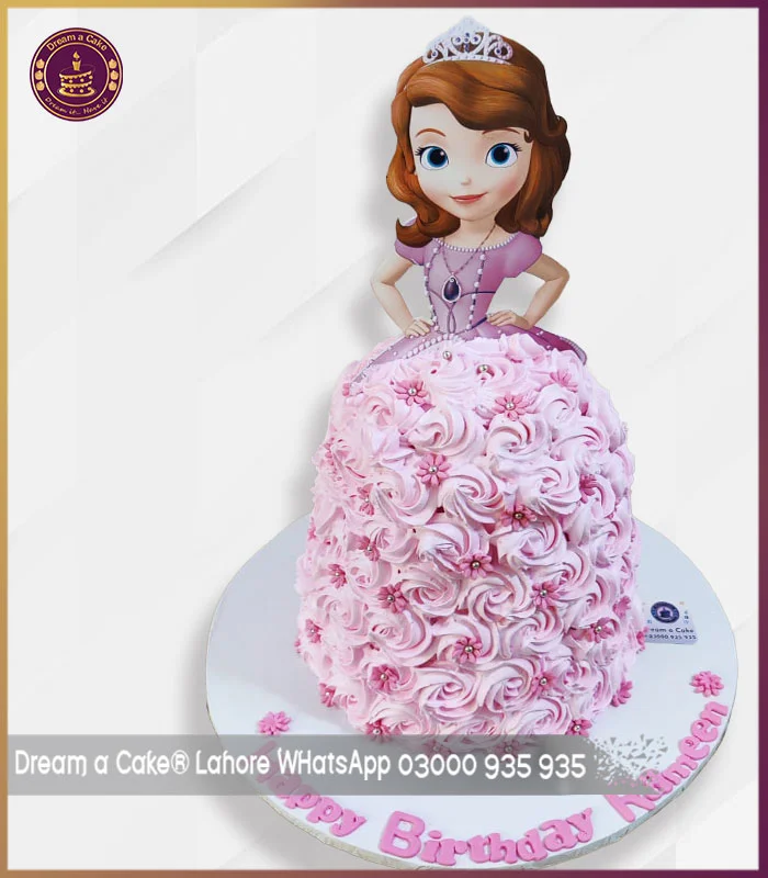 Magical Pink Sophia Doll Cake in Lahore–A Fairytale Delight in Every Slice