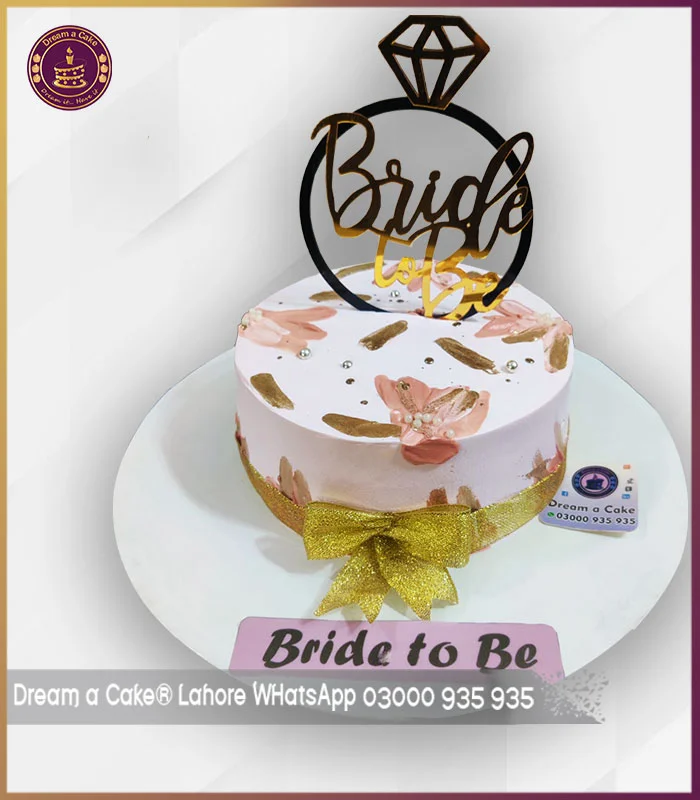 Charming Pink Bridal Shower Cake in Lahore