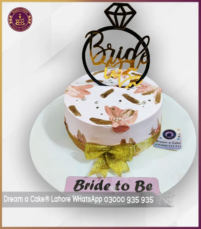 Charming Pink Bridal Shower Cake in Lahore