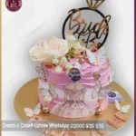 Delightful Floral Bride To Be Theme Cake in Lahore