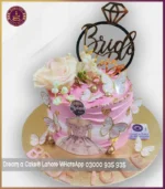 Delightful Floral Bride To Be Theme Cake in Lahore