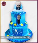 Customized Two-Tier Boss Baby Theme Cake for Birthdays in Lahore