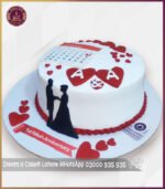 Unique Anniversary Heart Calendar Theme Cake in Lahore - Image 2