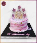 Barbie Pink Theme Cake for Birthday Celebrations in Lahore