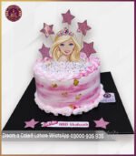 Barbie Pink Theme Cake for Birthday Celebrations in Lahore - Image 2
