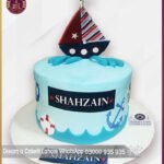 Unique Boat Theme Birthday Cake in Lahore
