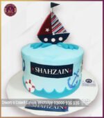 Unique Boat Theme Birthday Cake in Lahore