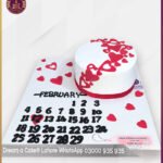 Unique Calendar & Heart Theme Birthday Cake in Lahore